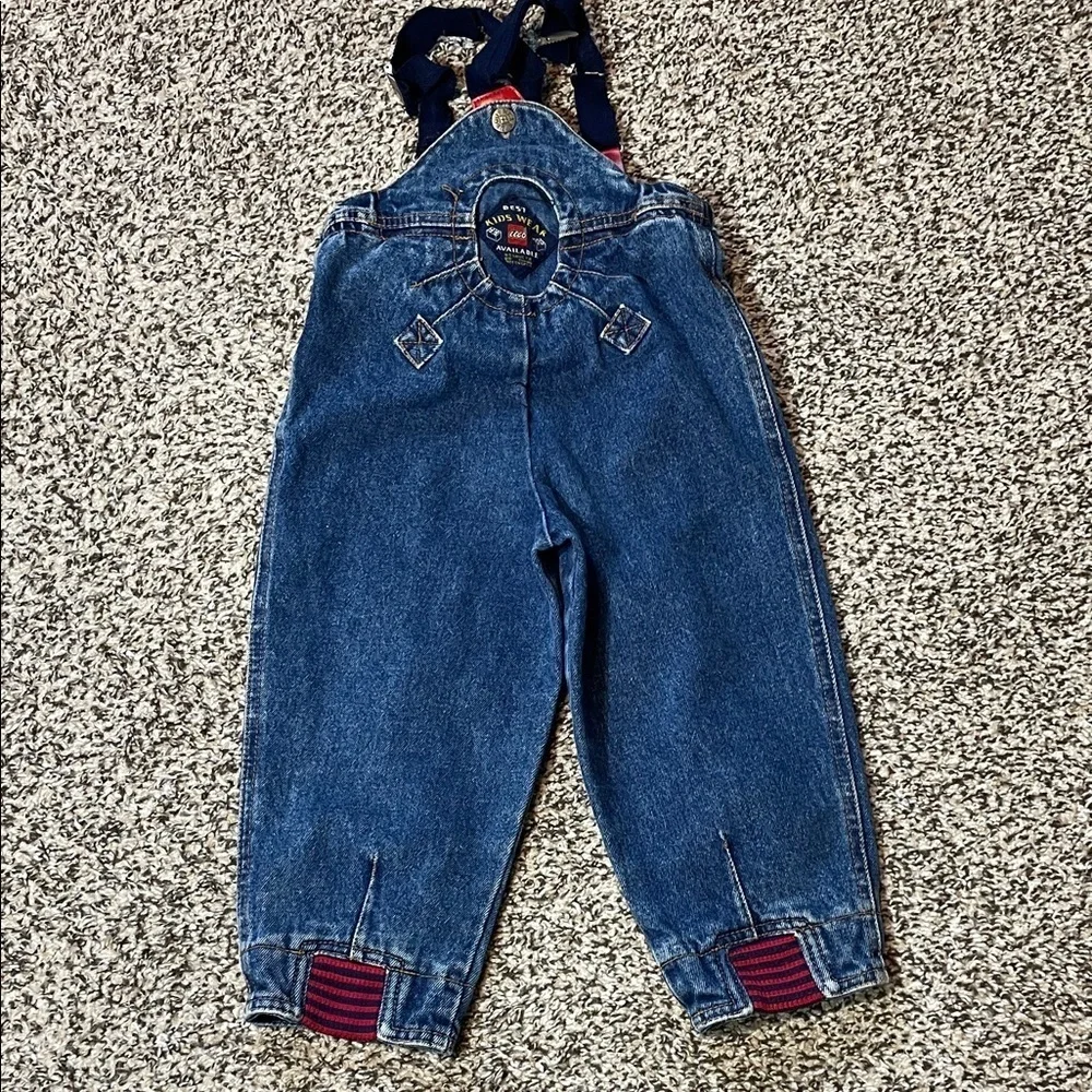 Vintage LEGO Kids Denim Overalls – Adjustable Straps, Size 5